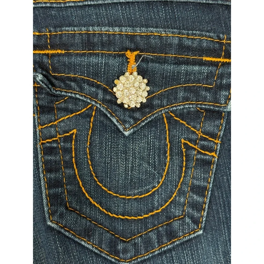 True Religion Becky Bootcut Jeans Blue Low Rise W26 L33 Made in USA WQ1564E67 - Picture 16 of 16